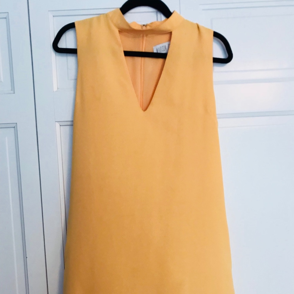 Orange/ Yellow dress with neck cutout